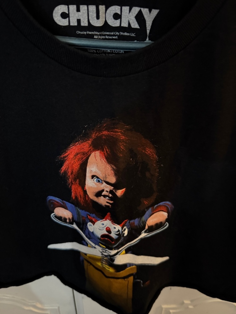 Chucky Black Graphic Crop Top - Chucky Brand